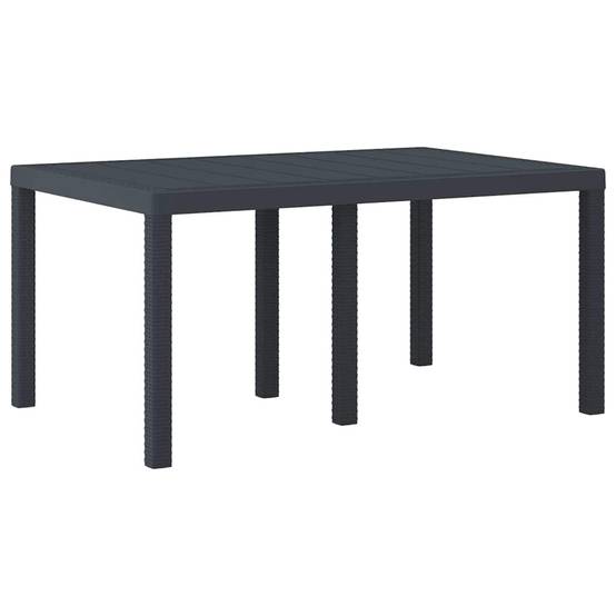 Maison Chic - Table De Jardin - Table Extérieure Anthracite 150 x 100 x 73 cm polyrotin - Image 1