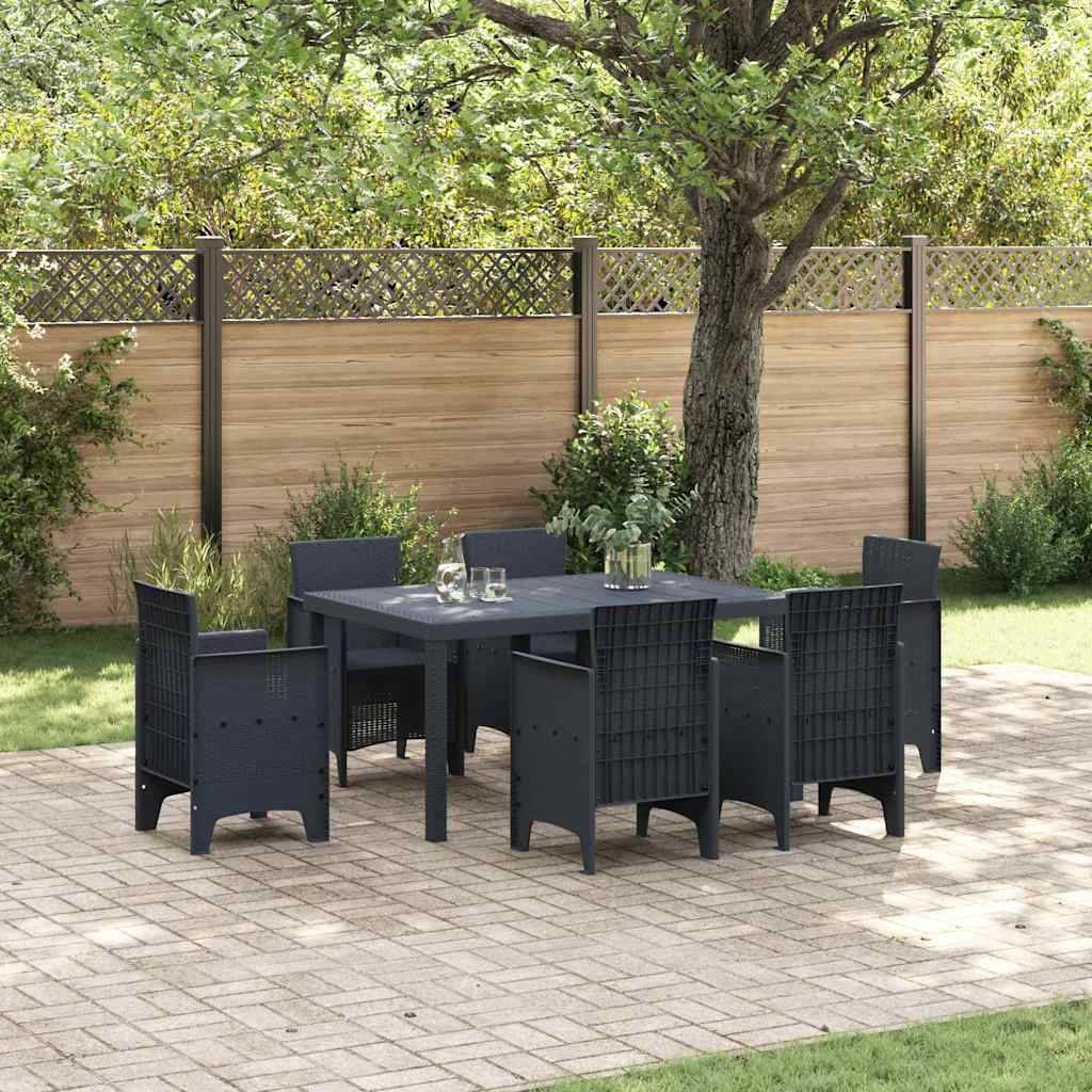 Maison Chic - Table De Jardin - Table Extérieure Anthracite 150 x 100 x 73 cm polyrotin - Image 2
