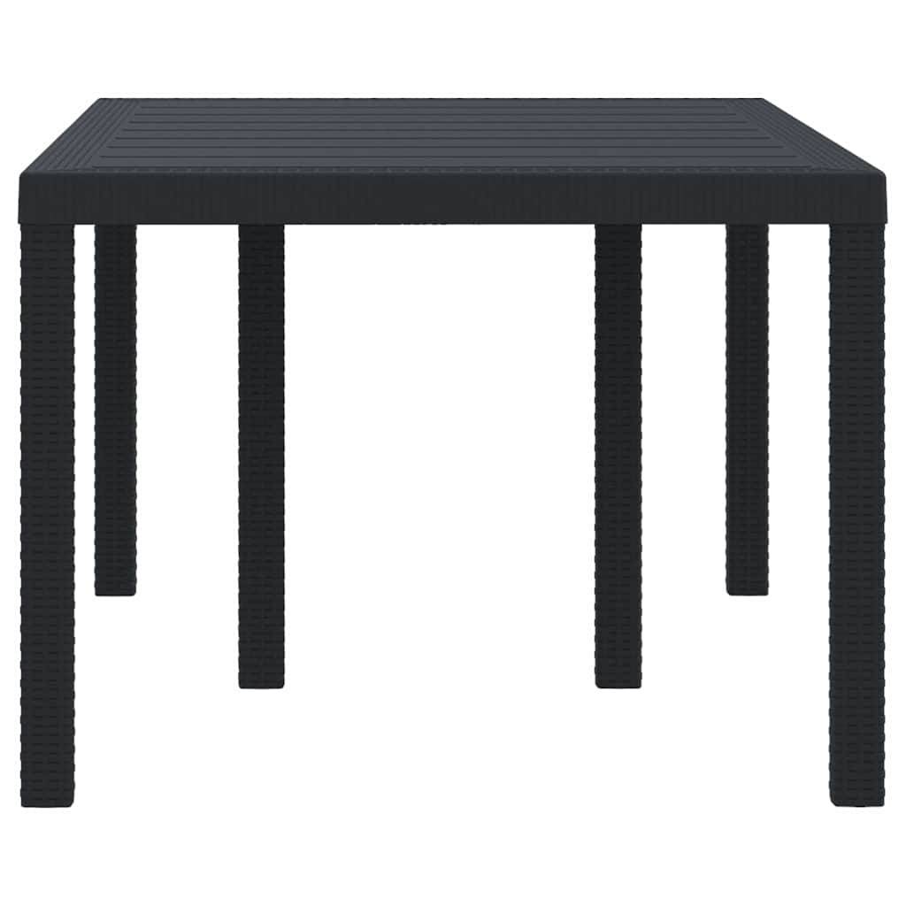 Maison Chic - Table De Jardin - Table Extérieure Anthracite 150 x 100 x 73 cm polyrotin - Image 5
