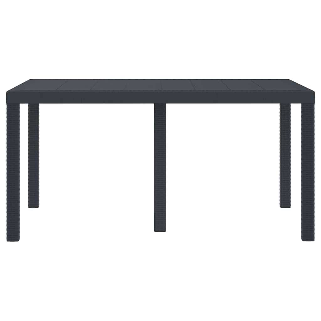 Maison Chic - Table De Jardin - Table Extérieure Anthracite 150 x 100 x 73 cm polyrotin - Image 4