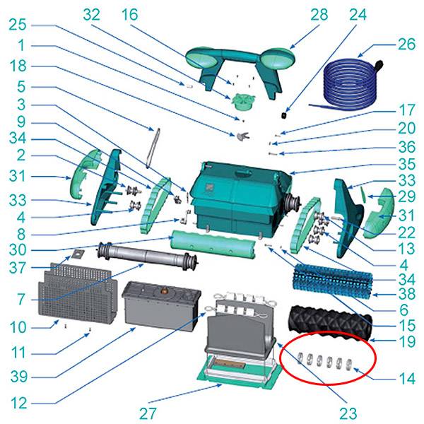 Zodiac - Lot de 10 attaches mousses pour robot indigo W0139A Zodiac - Image 2