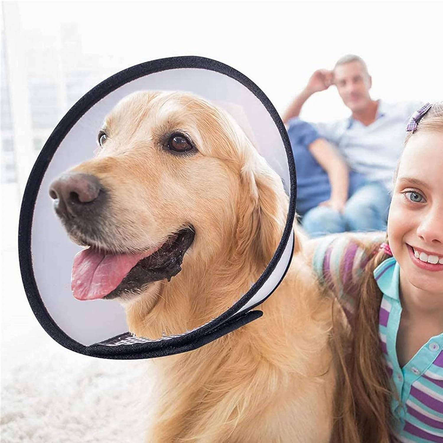 Collerette pour chien grand format - Cône anti-morsure réglable (48-52cm) - Protection confortable - Jusqu'à 100kg - Living123 - Image 5