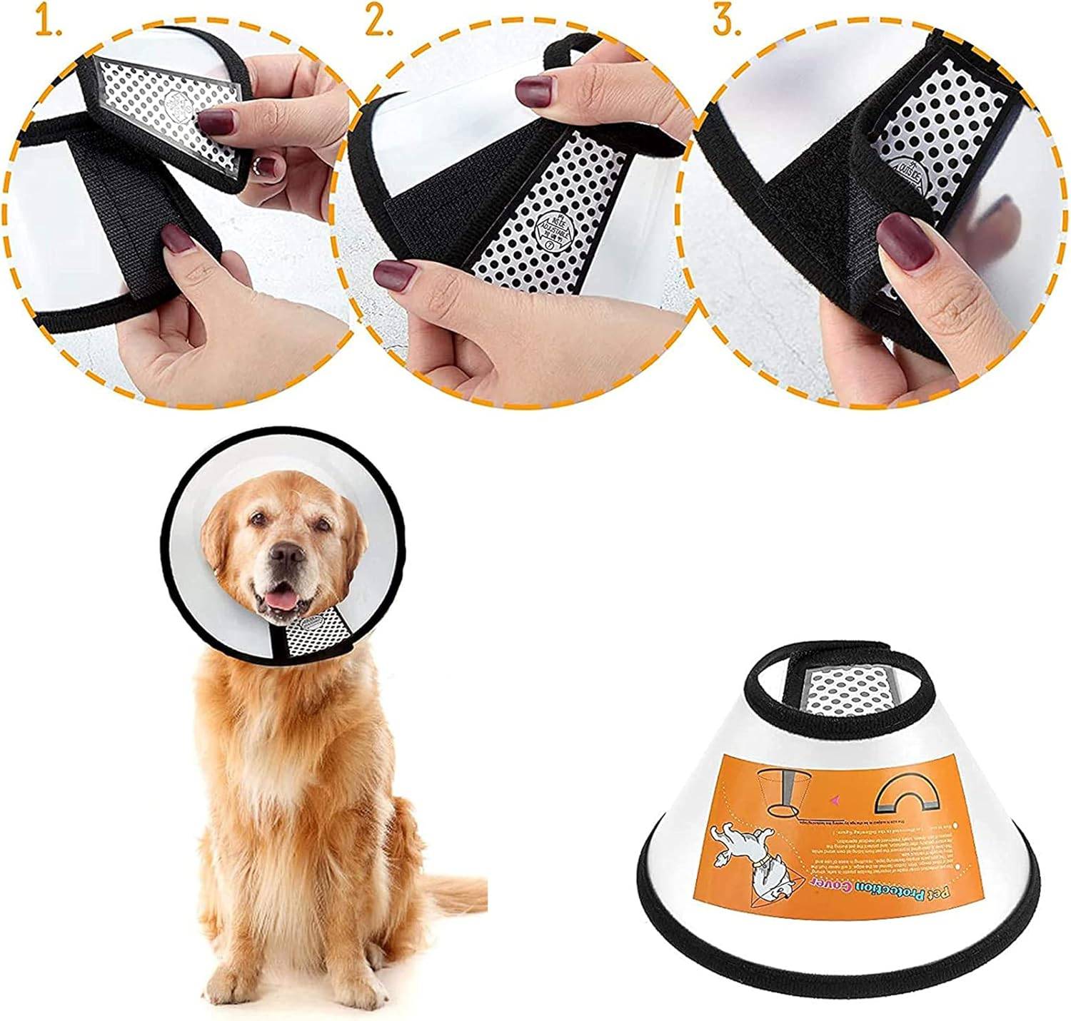 Collerette pour chien grand format - Cône anti-morsure réglable (48-52cm) - Protection confortable - Jusqu'à 100kg - Living123 - Image 2