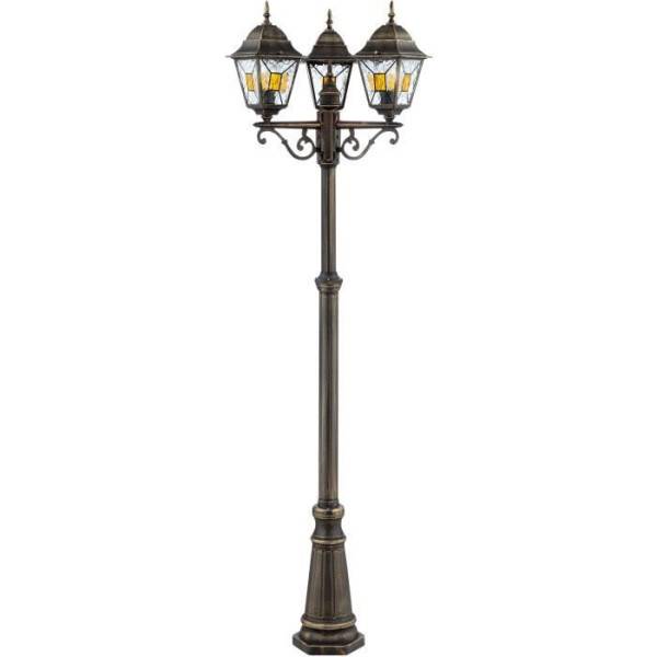 Brilliant - Lampadaire extérieur JANEL - BRILLIANT - noir doré - métal/verre - 3x60W - IP44 - Image 2