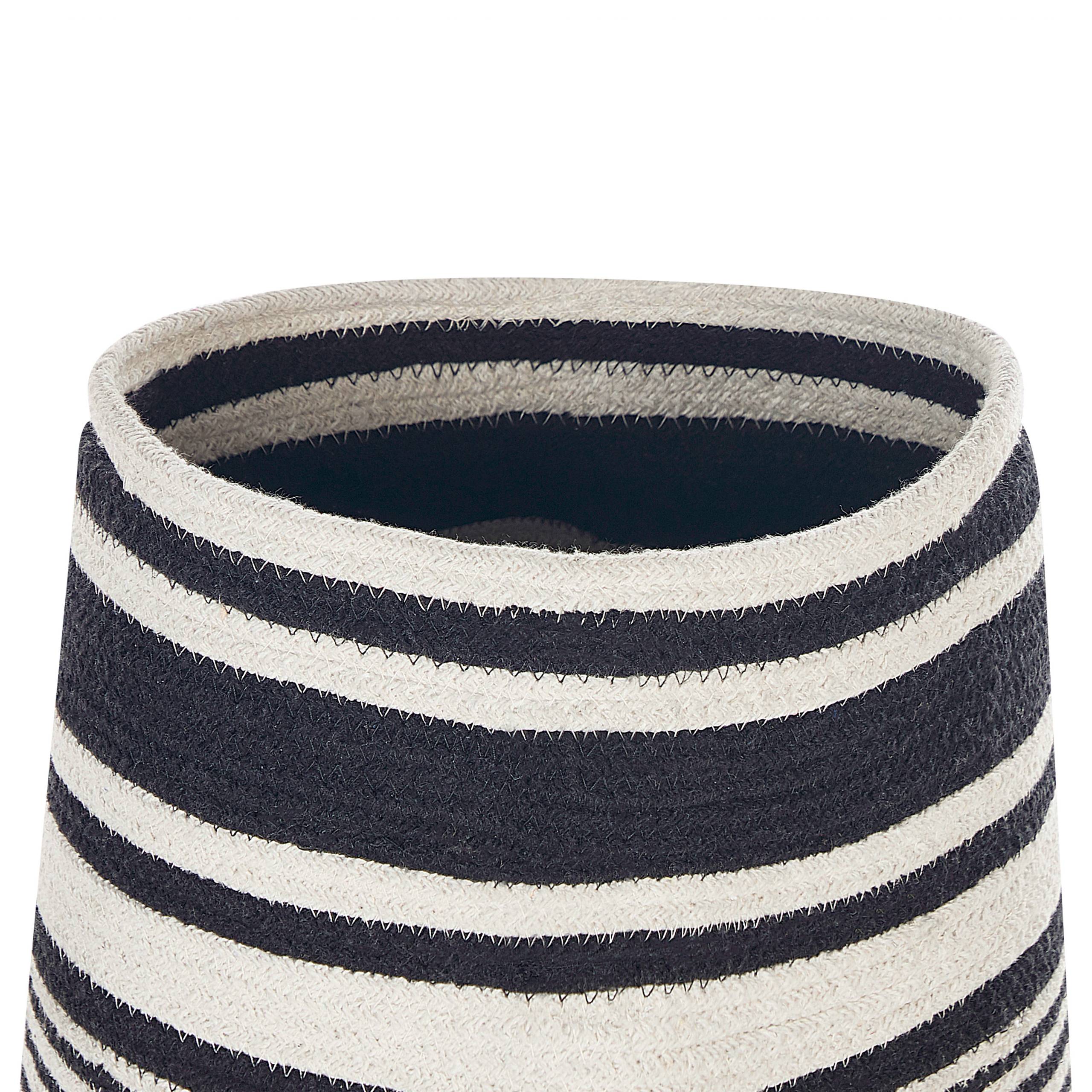 Beliani - Corbeille Coton Noir/blanc ARRAH - Beliani - Imagen 4