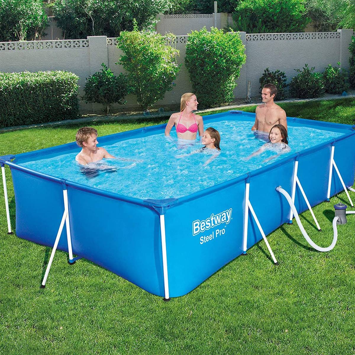 Bestway - Piscine tubulaire rectangulaire 400x211x 81Cm Anti-Corrosion, Liner PVC Renforcé, Pompe de Filtration Incluse 5700L Bestway - Image 2