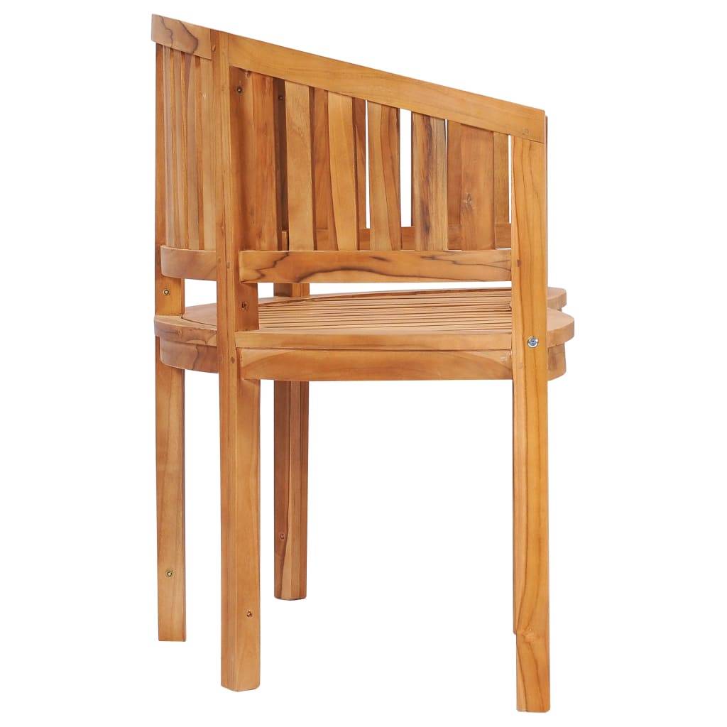 Helloshop26 - Banc de jardin meuble de patio d'extérieur terrasse en forme de banane 120 cm teck solide - Imagen 3