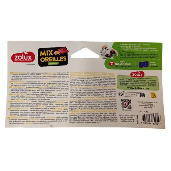 Zolux - Friandises naturelles mix 8 Oreilles 150 g pour chien - Image 6