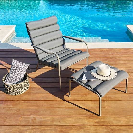 Hesperide - Fauteuil relax de jardin Solani café Hespéride - Image 1