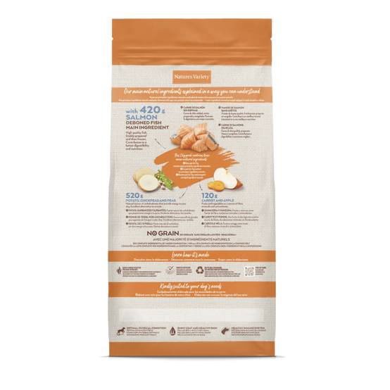 CROQUETTE CHIEN - ORIGINAL MEDIUM/MAX SAUMON - NATURE'S VARIETY 10 kg - Image 2
