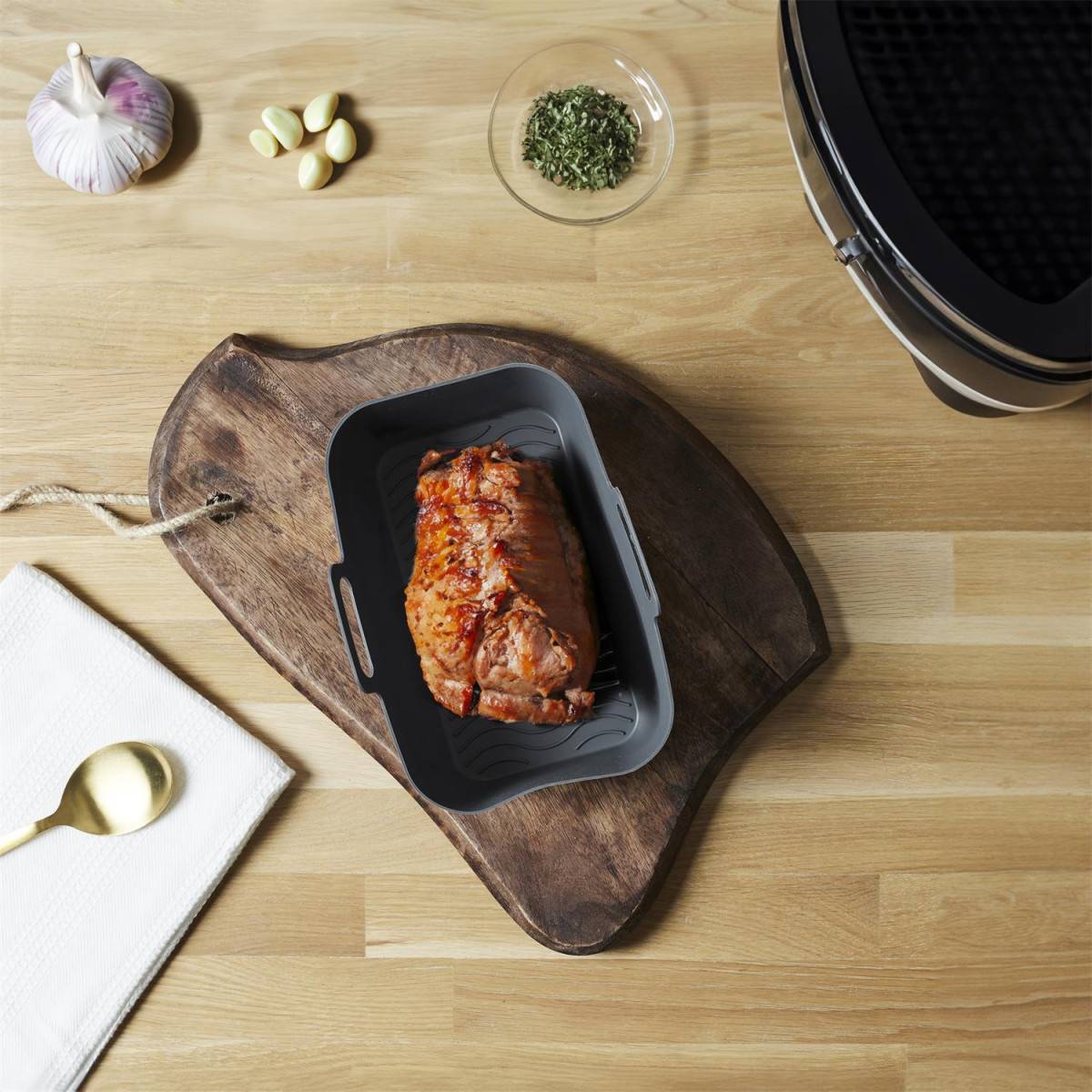 Cook Concept - Moule Cuisson en Silicone "Air Fryer" 19cm Noir - Image 5