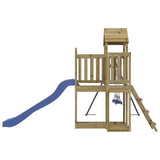 Helloshop26 - Aire de jeux d'extérieur balançoires toboggan portiques robuste jeux jardin bois de pin imprégné - Imagen 4