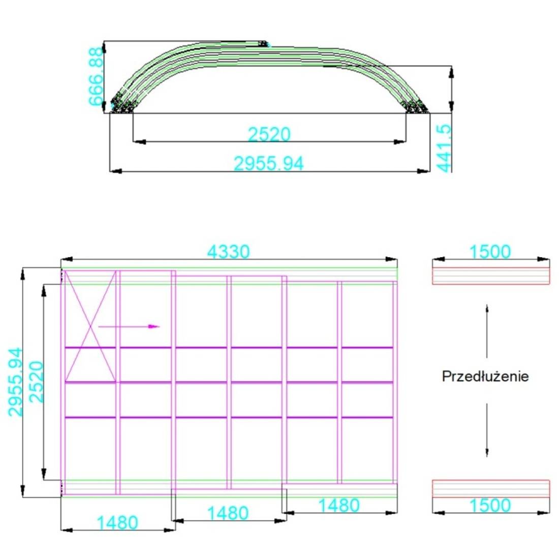 Altanka - Abri de piscine Horizon - 4.33x2.52 m - polycarbonate alvéolaire 8 mm - pour piscine BAS7302. BAS7303 - ECO302 - ALTANKA - Imagen 4