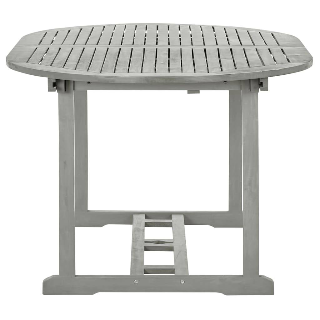 ComfortXL - Table de Jardin Extensible de 150 à 200 cm en Bois d'Acacia Gris, avec Trou pour Parasol – ComfortXL Outdoor Living - Image 4