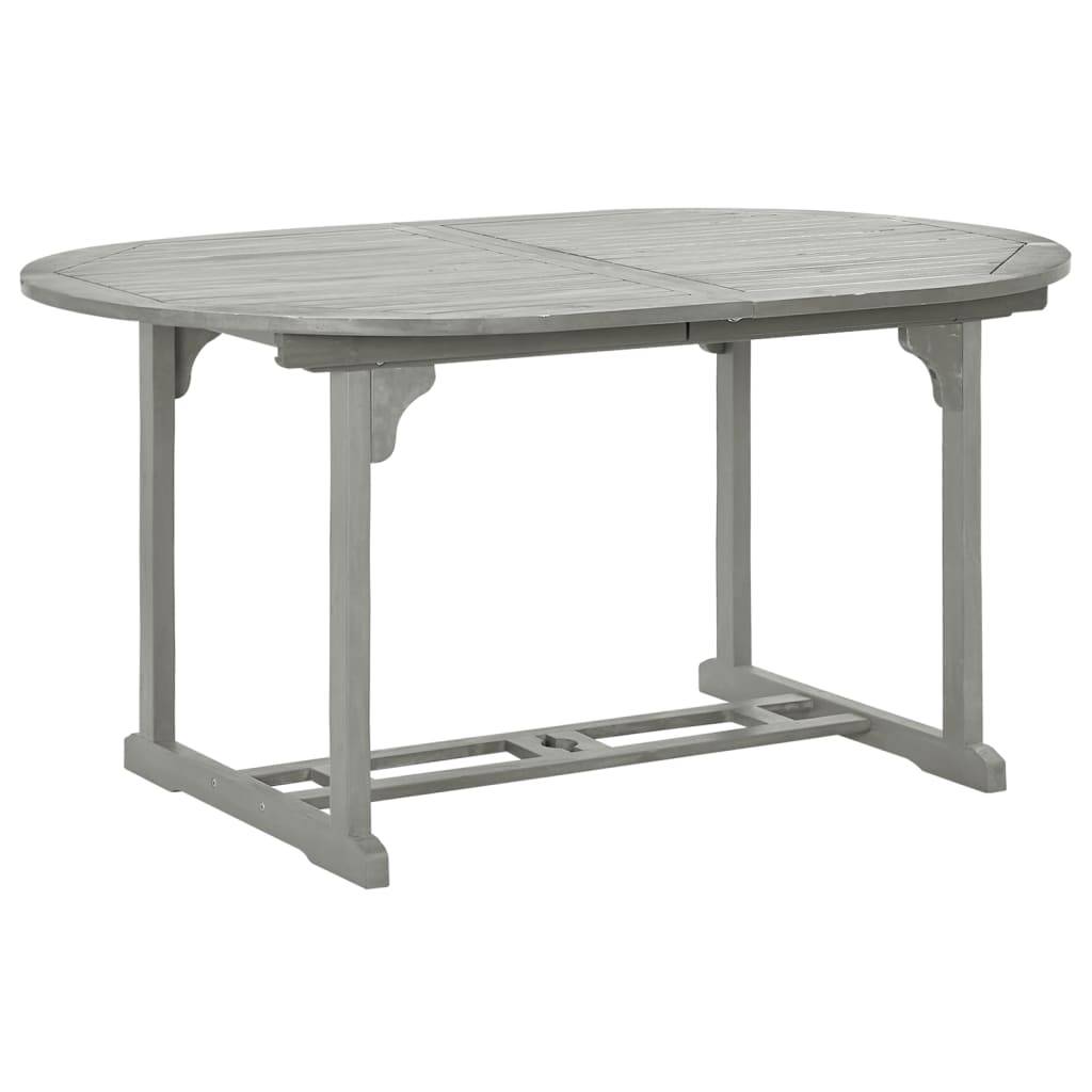 ComfortXL - Table de Jardin Extensible de 150 à 200 cm en Bois d'Acacia Gris, avec Trou pour Parasol – ComfortXL Outdoor Living - Image 3