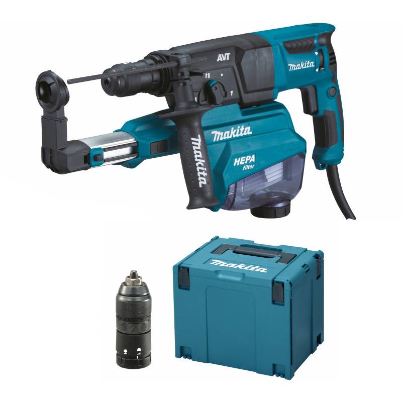 Perforateur burineur 800W 26 mm 2,4J - MAKITA - avec Kit aspiration-décollage - MakPac - HR2653TJ14 - Image 1
