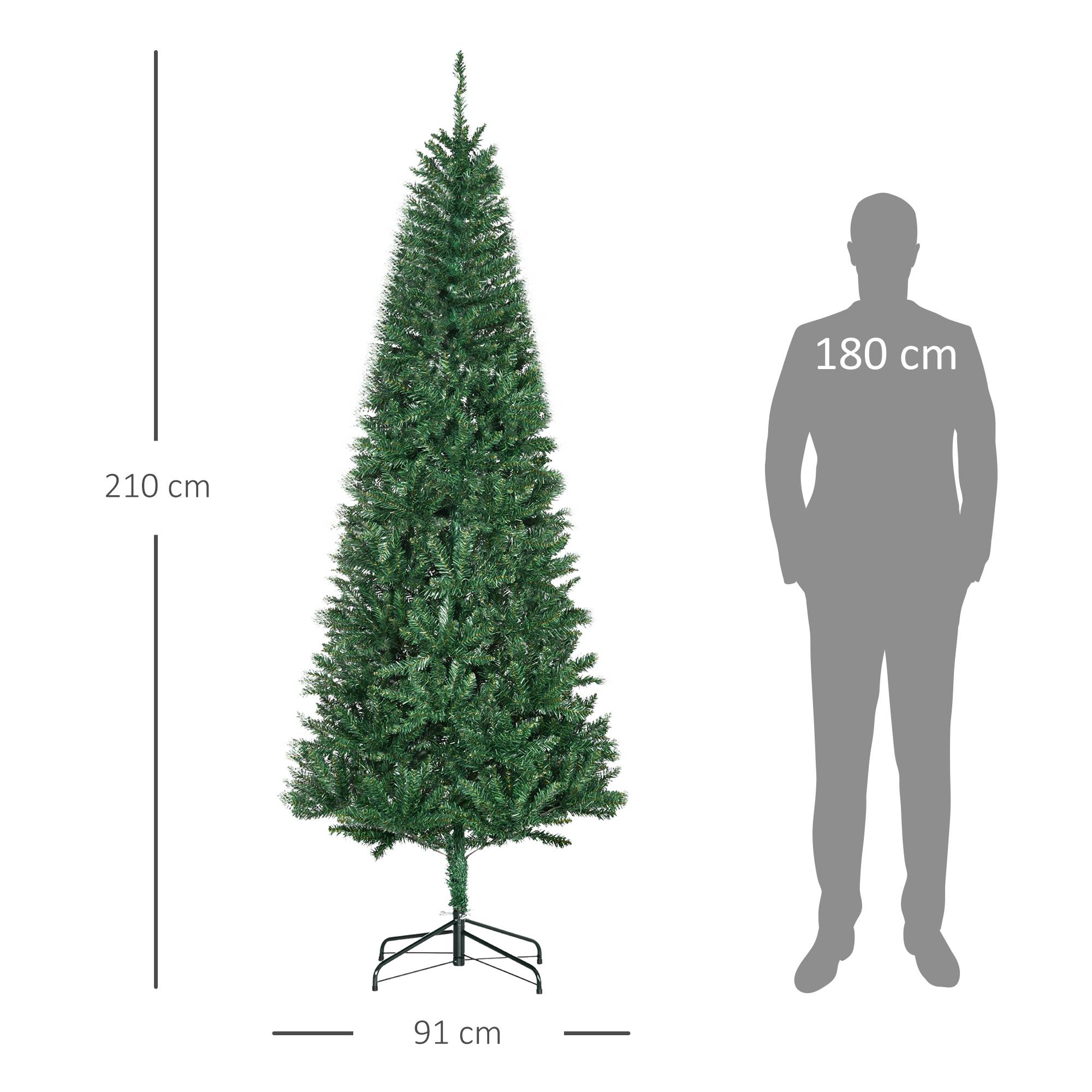 Sapin de Noël Artificiel 210H cm 865 Branches épines Imitation Nordmann Grand réalisme Vert - Image 5