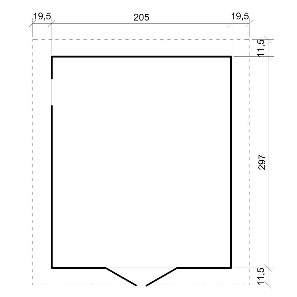 Timbela - Garage en Bois Naturel H222x244x320 cm/ 6 m² - Chalet en Pin/épicéa - Rangement pour vélos, remise à outils - 17 mm d’épaisseur - Timbela M105 - Image 7