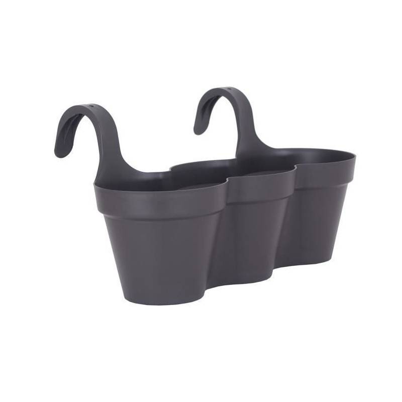 Artevasi Pot De Fleurs Pour Balcon Capri Individ - 30,5 X 54 X H 28 Cm - 11 L - Gris Anthracite - Image 1
