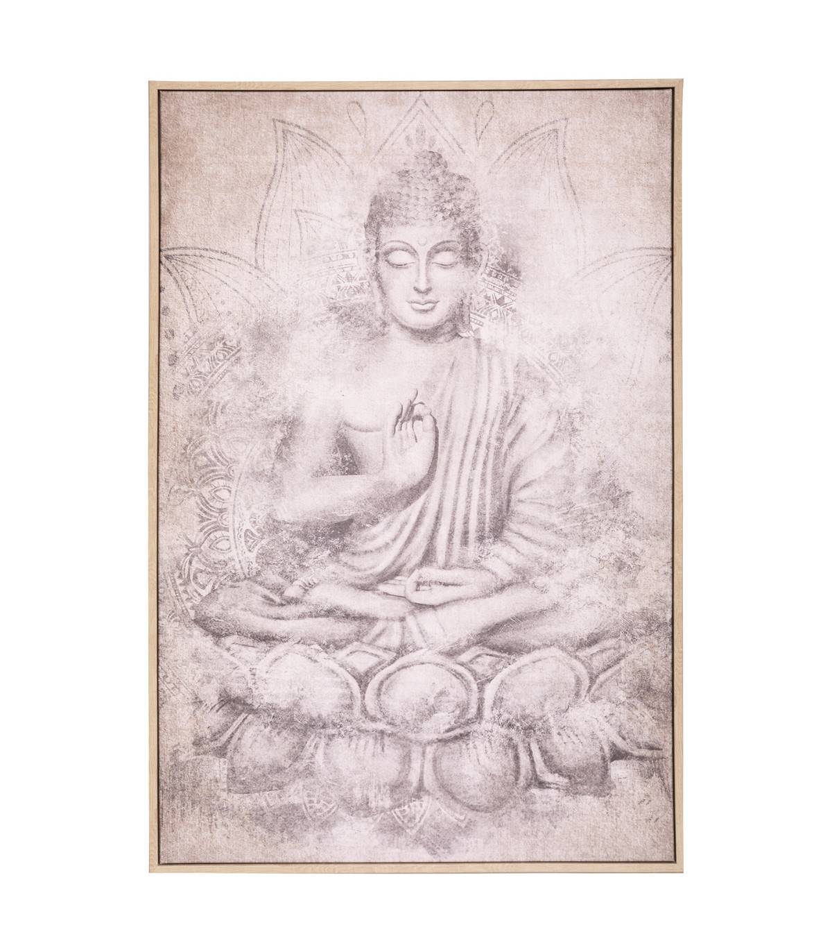 Tableau Toile murale encadrée imprimée Bouddha 60 x 90 cm - Image 1