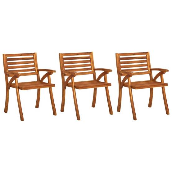 Chaises de jardin bois d'acacia bleu 59 x 59 x 87 cm - PANGIVO - Image 2