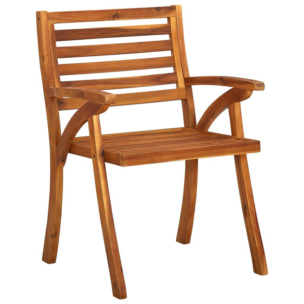 Chaises de jardin bois d'acacia bleu 59 x 59 x 87 cm - PANGIVO - Image 3