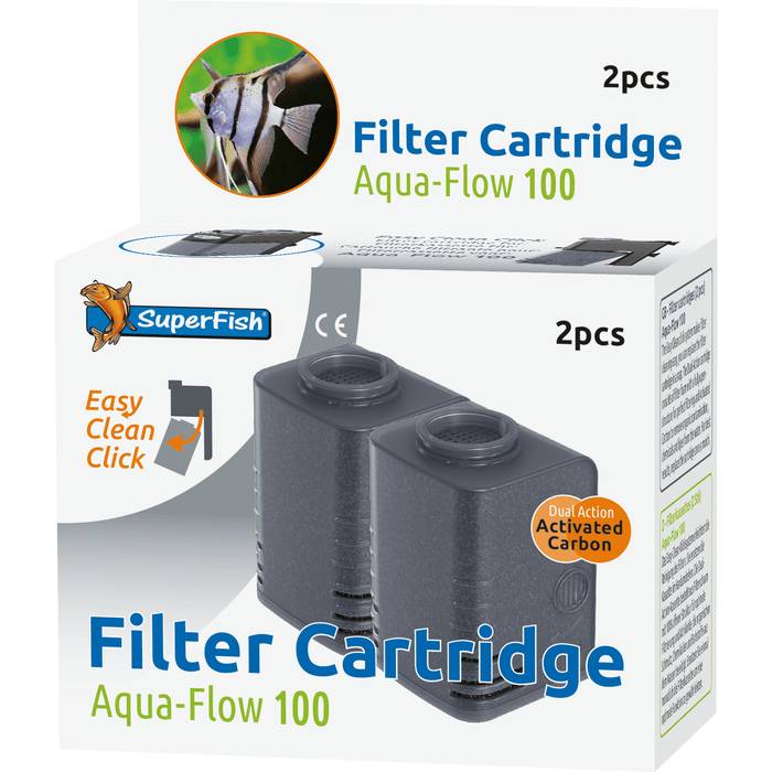 Superfish - Cartouches mousse charbon Easy Click Aqua-Flow 100 - SUPERFISH