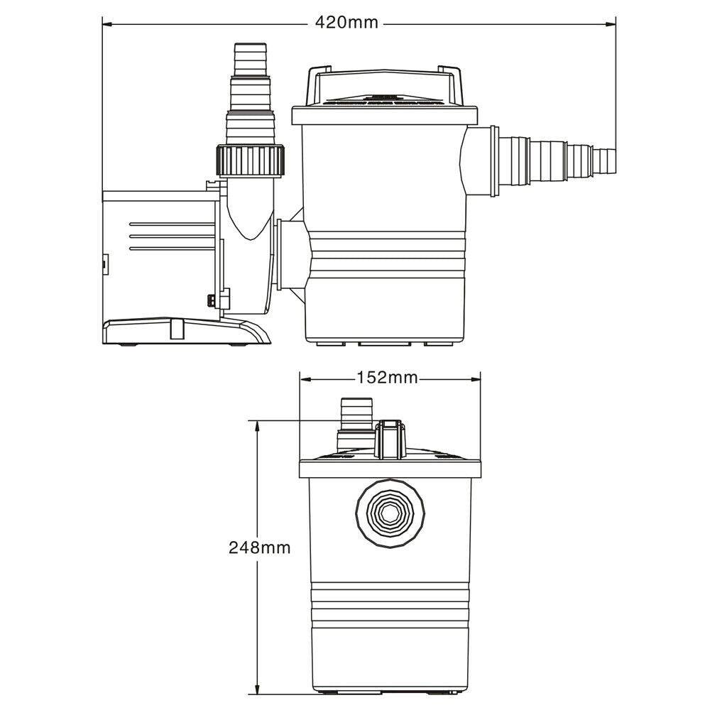 Helloshop26 - Pompe de piscine 7500 litres par heure circulation 80 watts avec filtre eco - Imagen 5