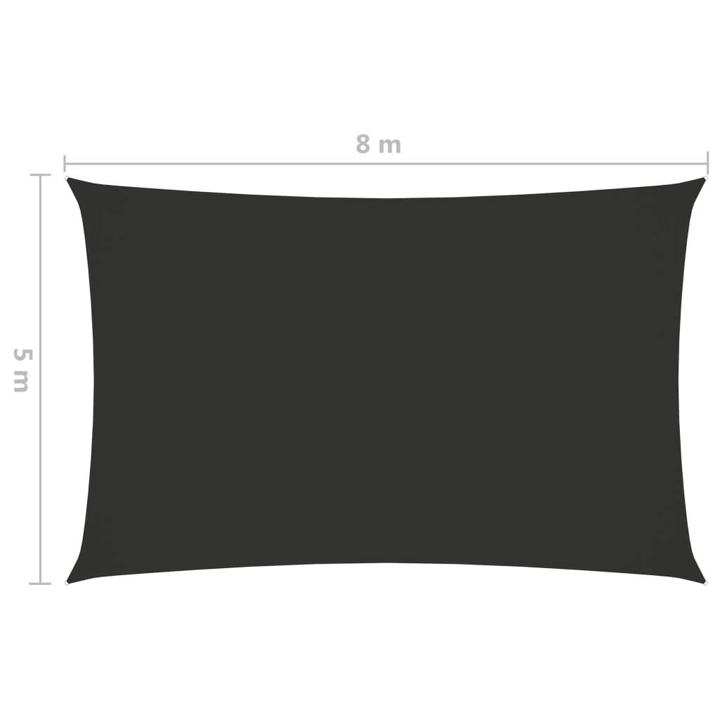 Helloshop26 - Voile toile d'ombrage parasol tissu oxford rectangulaire 5 x 8 m anthracite - Imagen 6