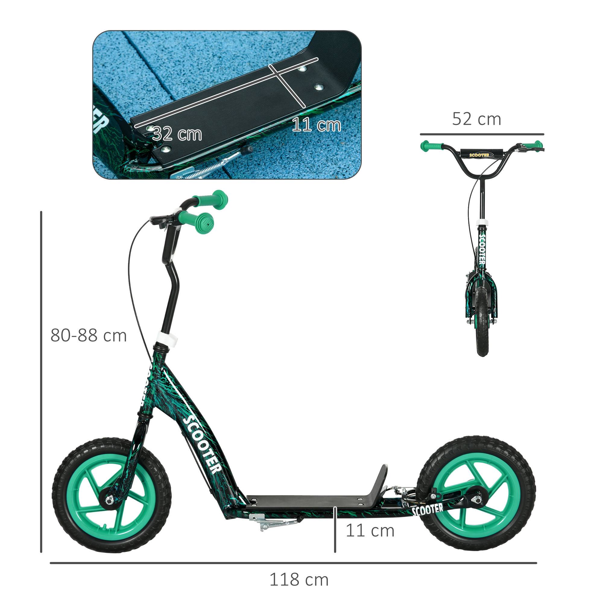 Sans Marque - Trottinette enfant hauteur réglable frein béquille 2 roues acier verte - Image 5