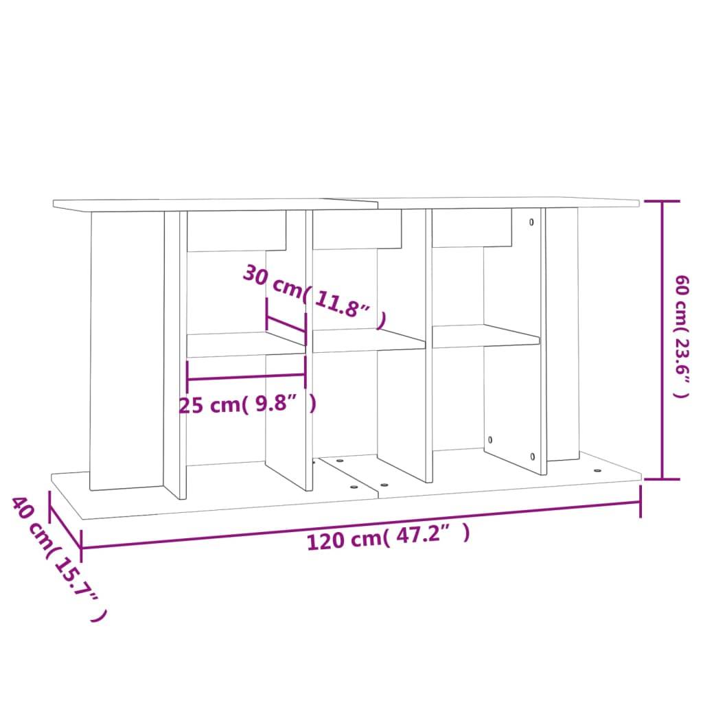 Meuble pour Aquarium Bois d'Ingénierie pour Salon avec Rangement 120x40x60 cm Noir - ComfortXL Outdoor Living - Image 8