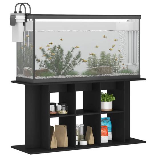 Meuble pour Aquarium Bois d'Ingénierie pour Salon avec Rangement 120x40x60 cm Noir - ComfortXL Outdoor Living - Image 3
