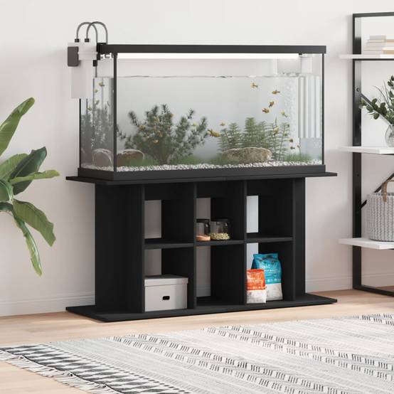 Meuble pour Aquarium Bois d'Ingénierie pour Salon avec Rangement 120x40x60 cm Noir - ComfortXL Outdoor Living - Image 1