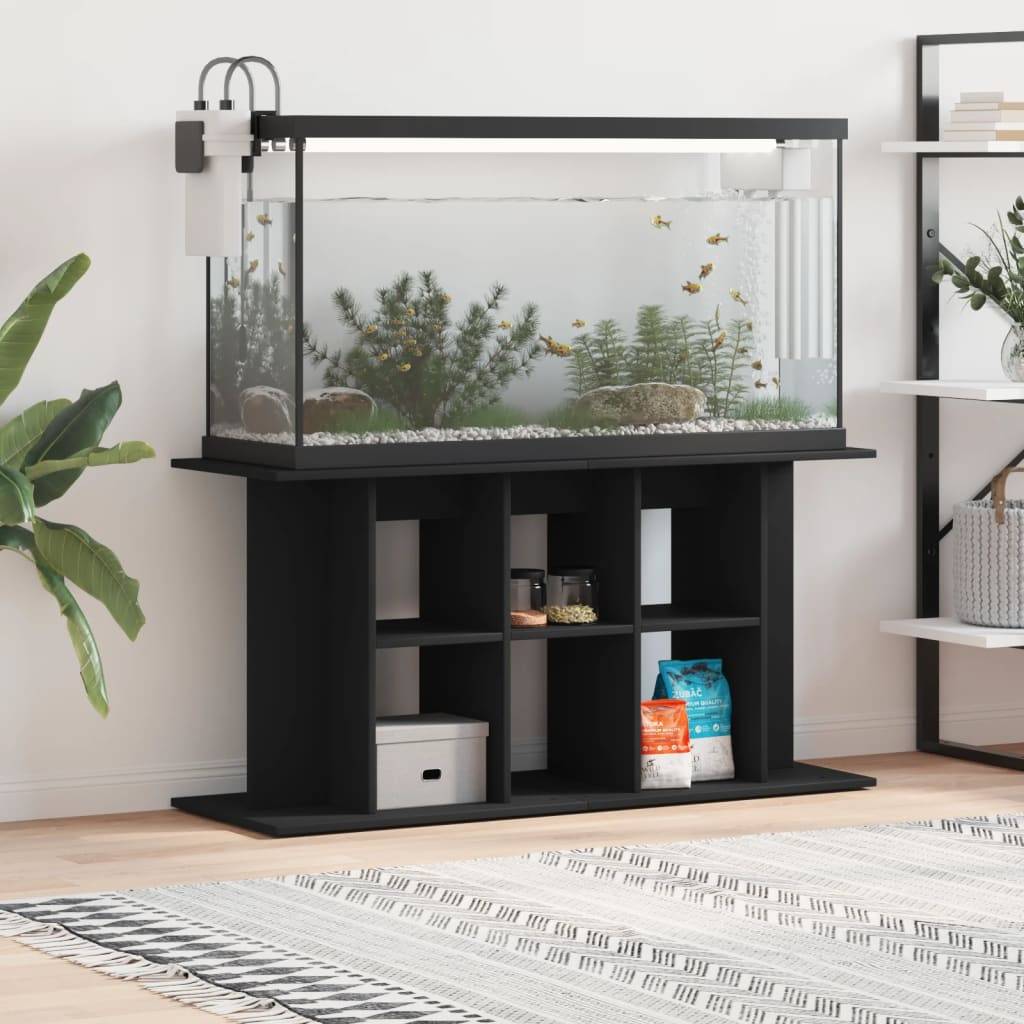 Meuble pour Aquarium Bois d'Ingénierie pour Salon avec Rangement 120x40x60 cm Noir - ComfortXL Outdoor Living - Image 1