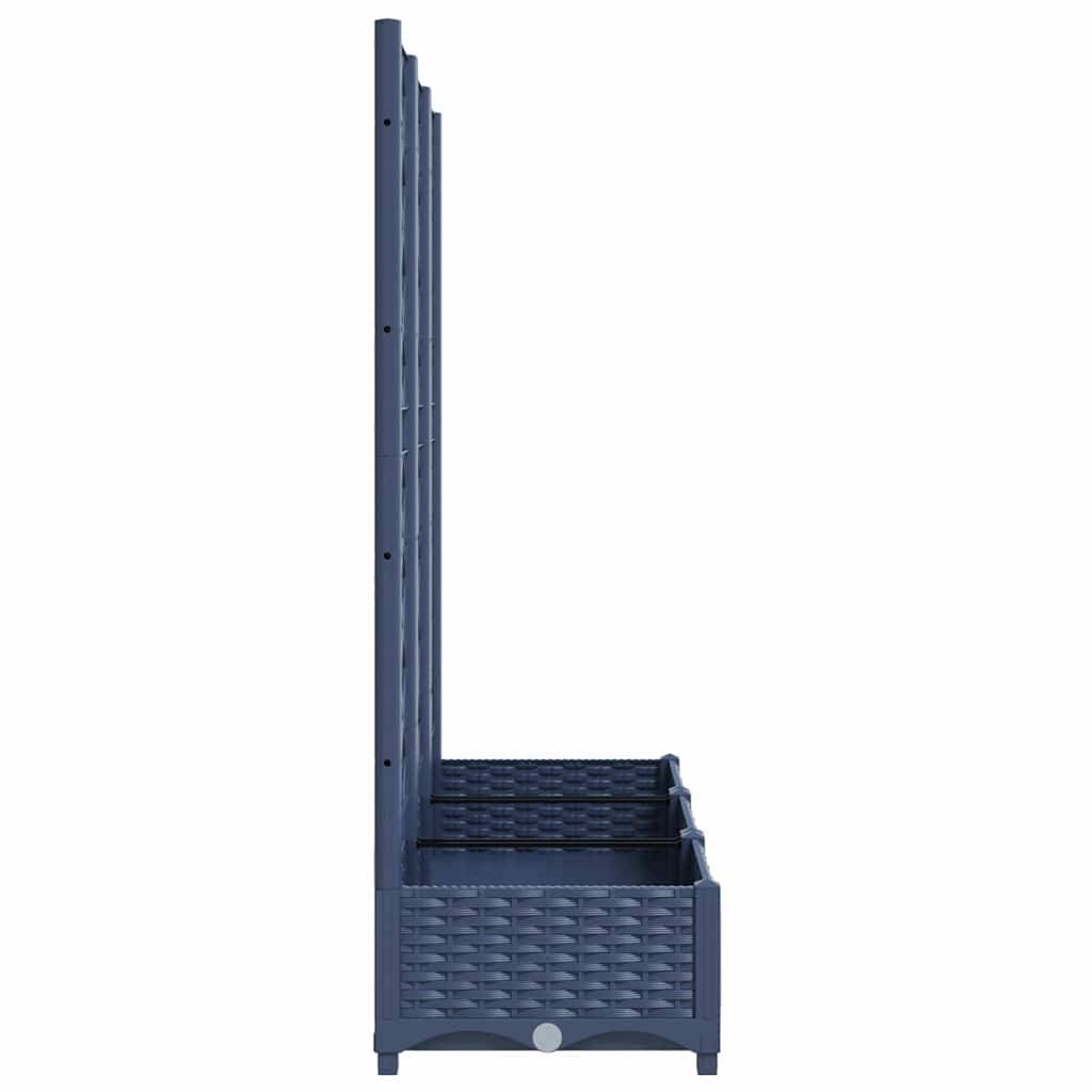 Vidaxl - Jardinière avec treillis bleu gris 120x40x121,5 cm PP vidaXL 318252 - Image 6