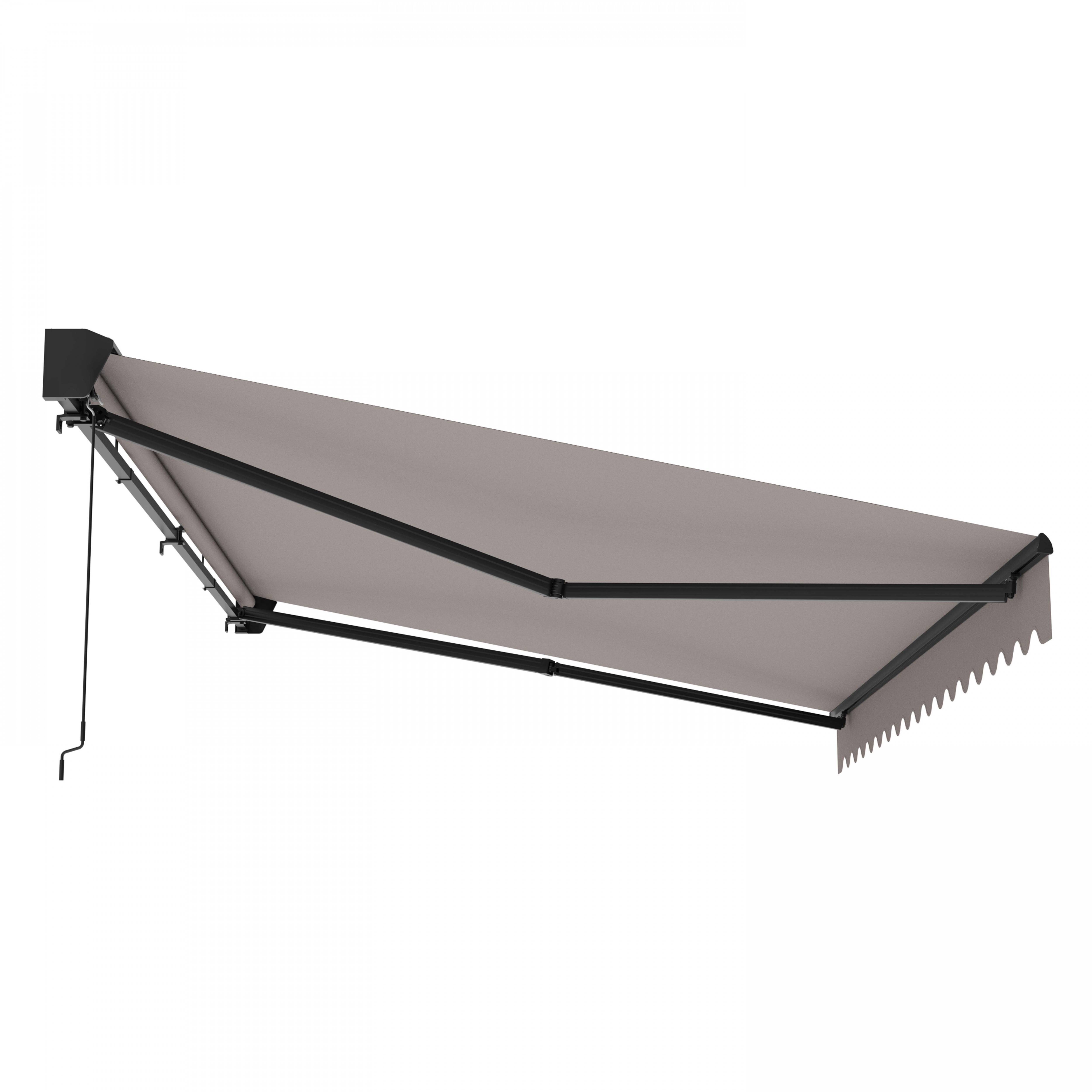 Oviala - Store banne semi-intégral 2,5x2m en aluminium taupe Brehat - Oviala - Imagen 3