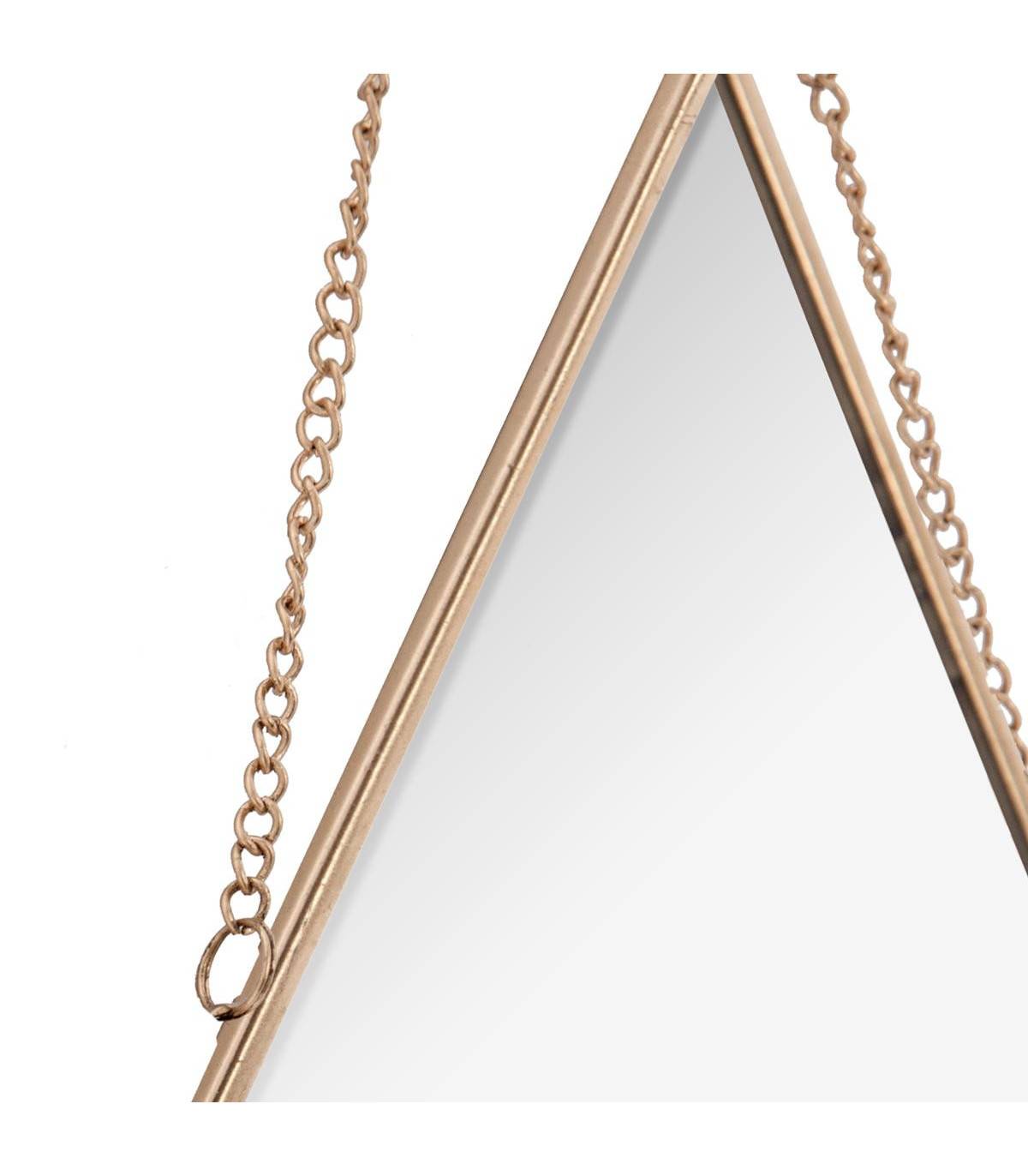 Lot de 3 Miroirs losanges en métal doré - Imagen 5