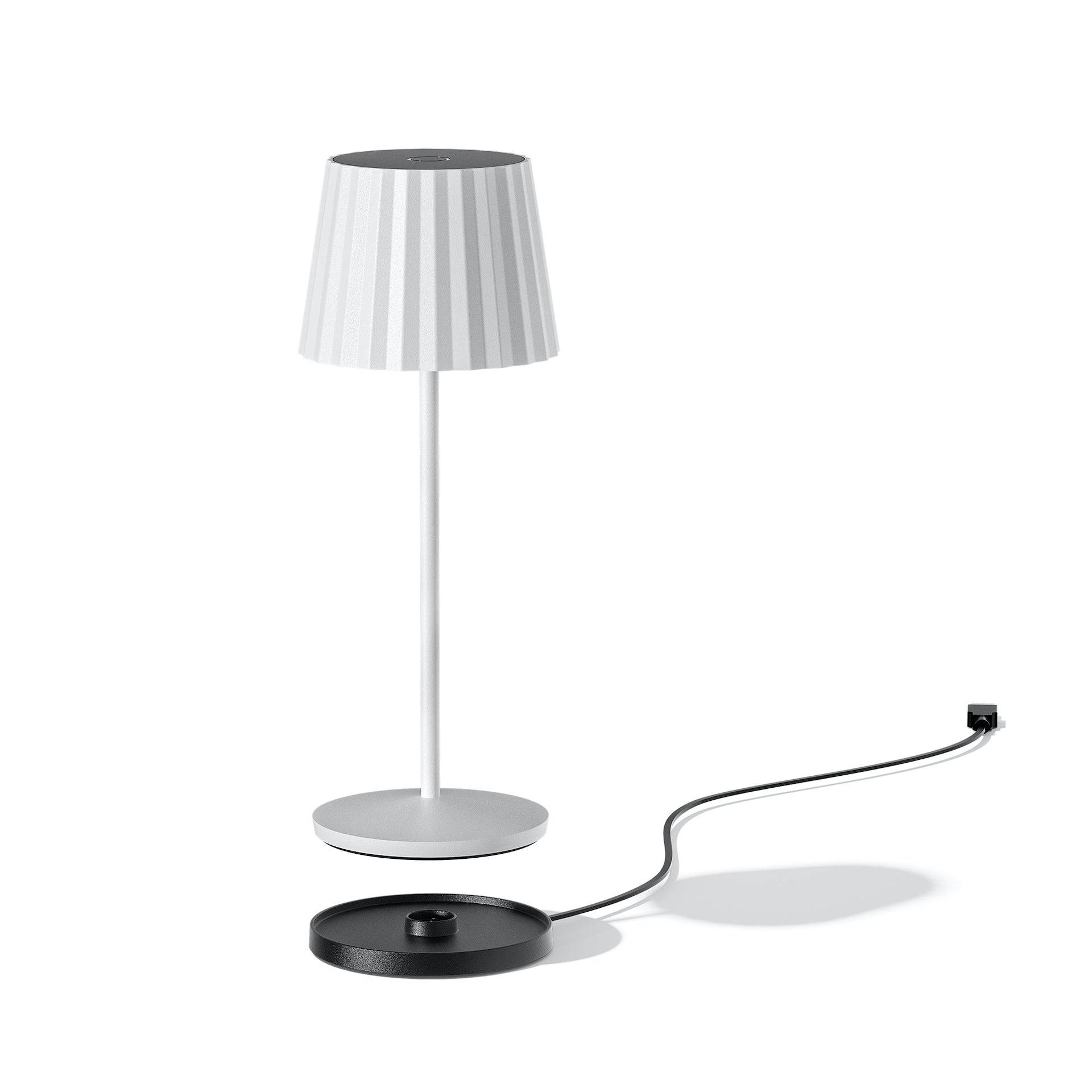 Lumisky - Lampe de table sans fil ABBY Blanc H30cm - Imagen 3
