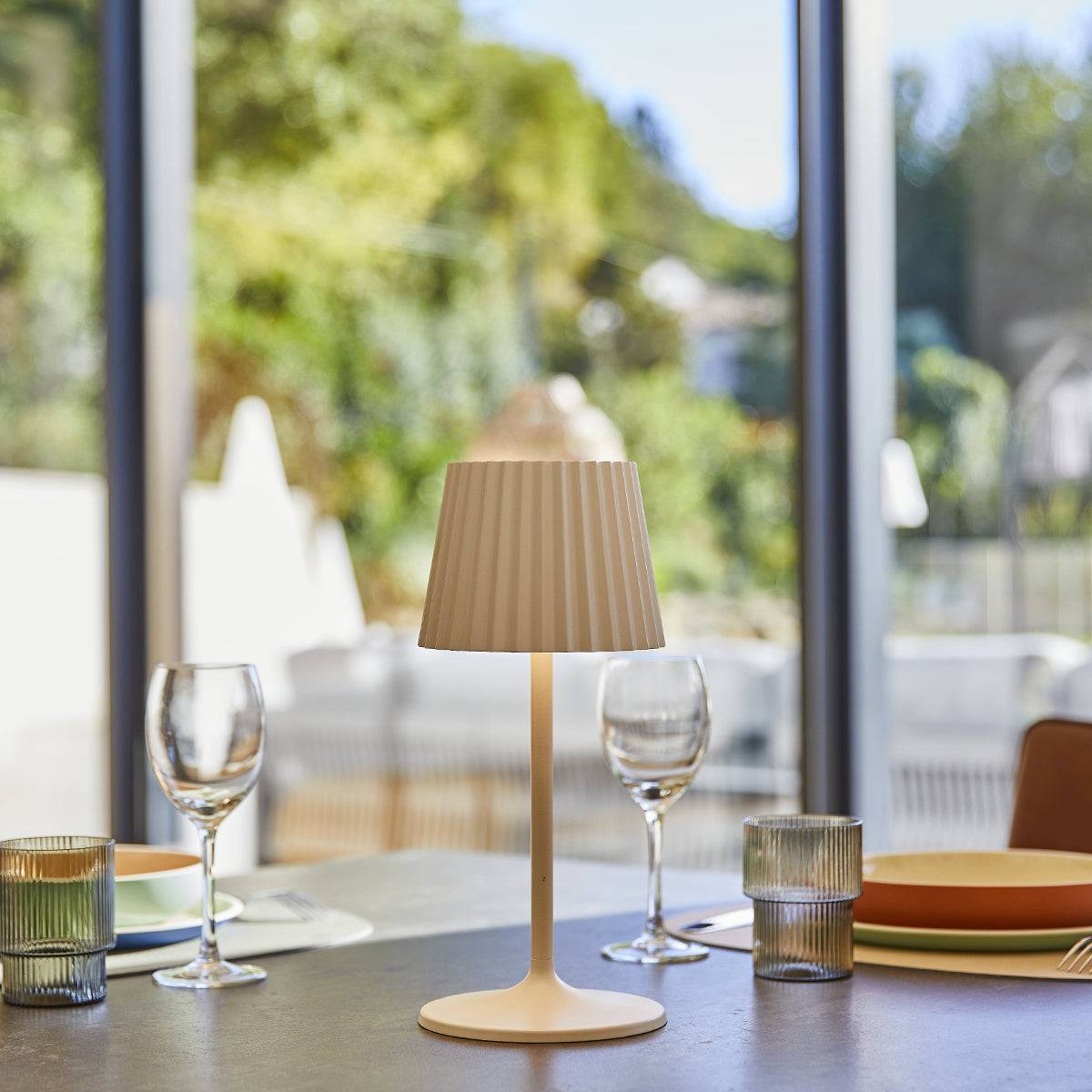 Lumisky - Lampe de table sans fil ABBY Blanc H30cm - Imagen 4