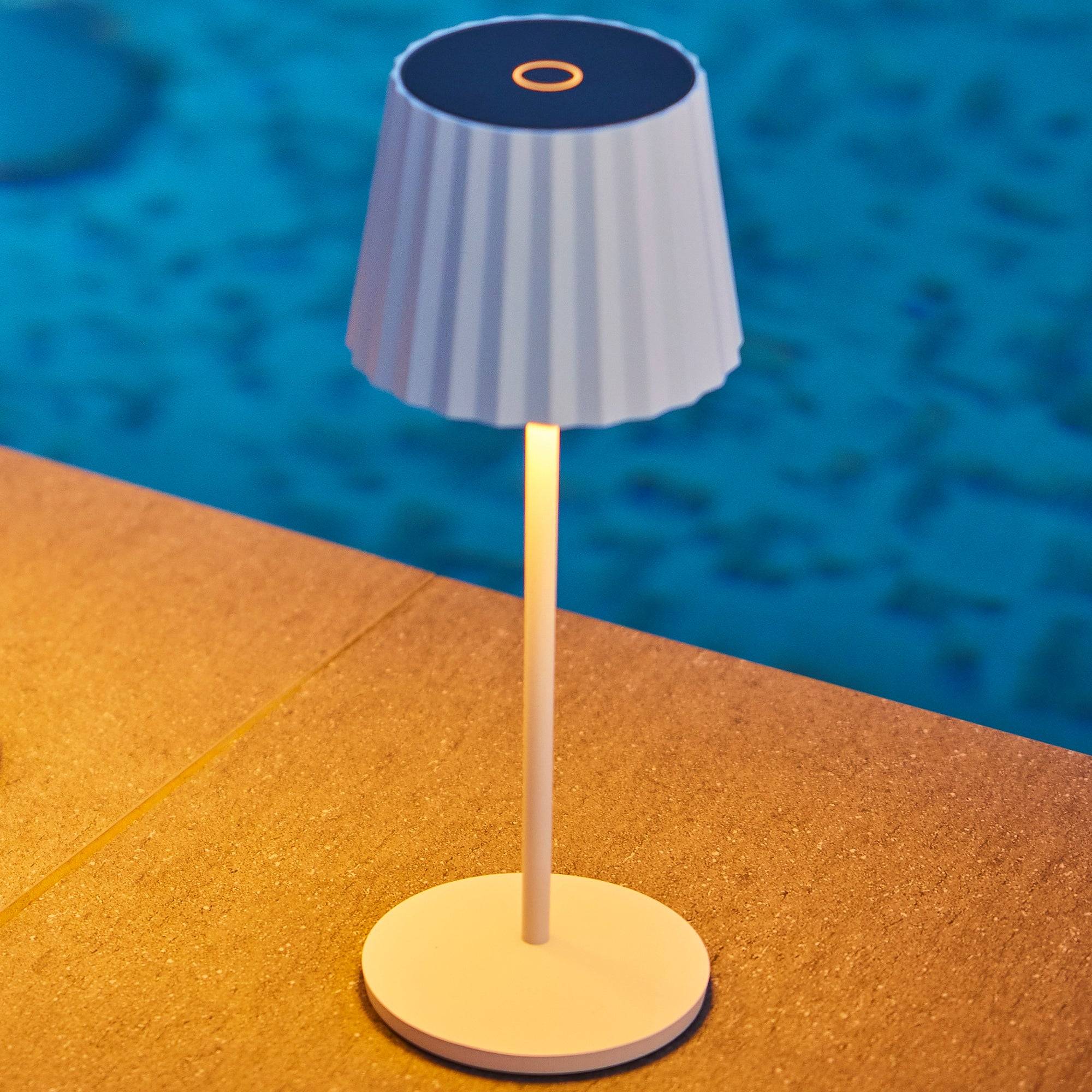 Lumisky - Lampe de table sans fil ABBY Blanc H30cm - Imagen 5
