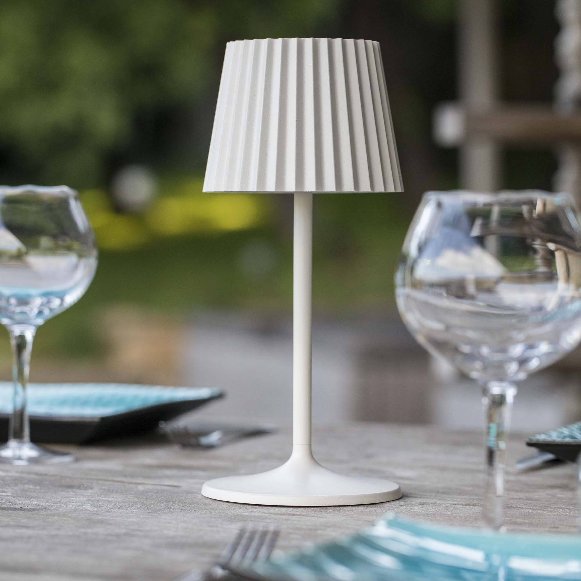 Lumisky - Lampe de table sans fil ABBY Blanc H30cm - Imagen 3