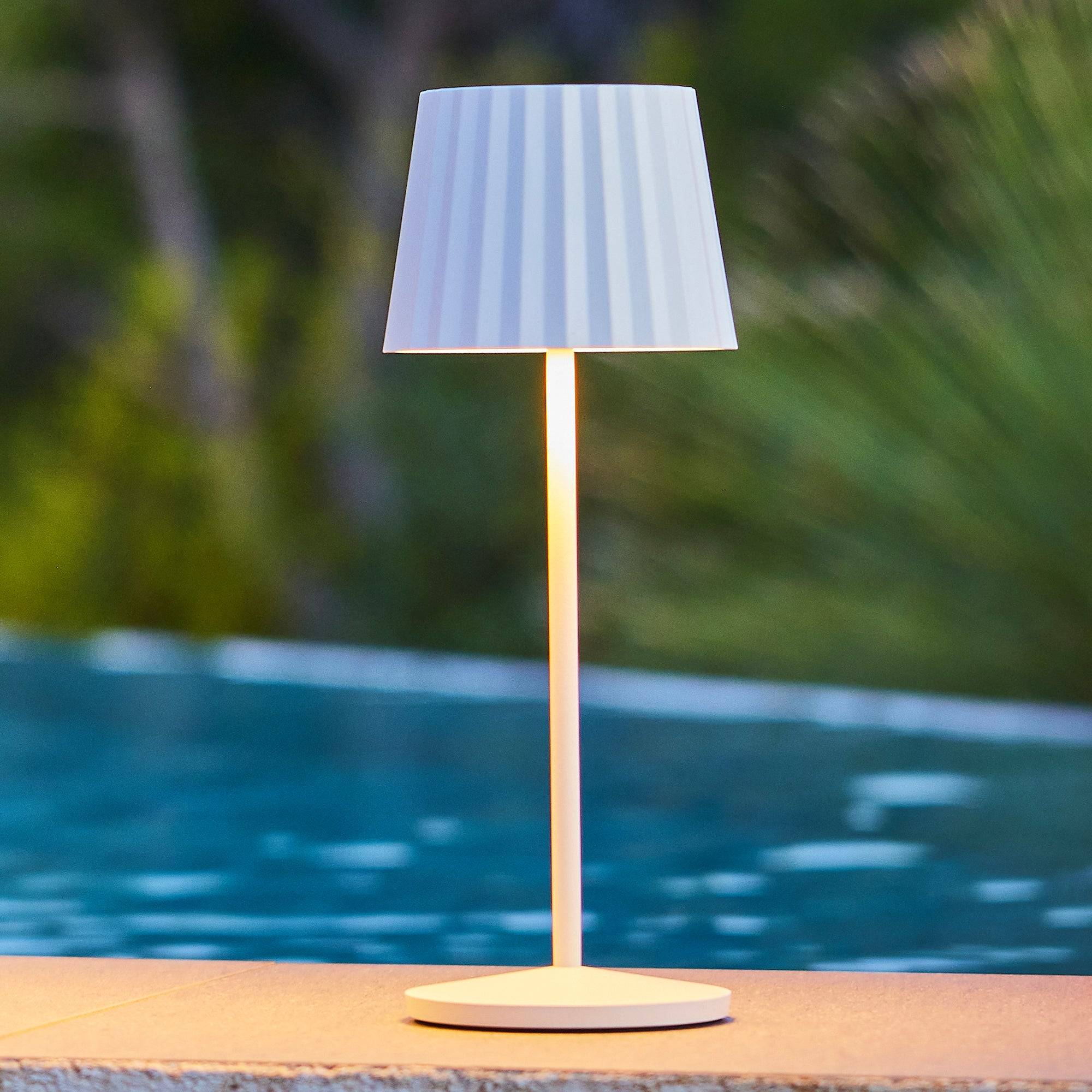 Lumisky - Lampe de table sans fil ABBY Blanc H30cm - Imagen 2