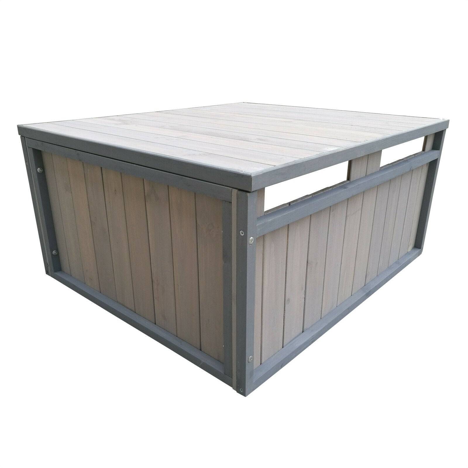 Helloshop26 - Garage robot tondeuse toit en pente bois massif abri 80 cm gris - Imagen 2