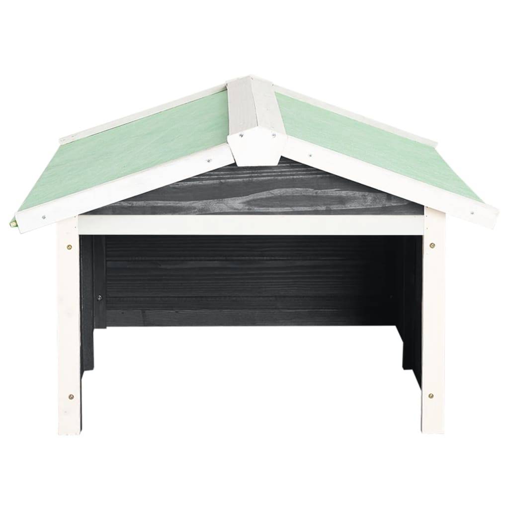 PANGIVO - Garage de tondeuse à gazon bois de sapin gris et blanc 72 x 87 x 50 cm - PANGIVO - Image 4