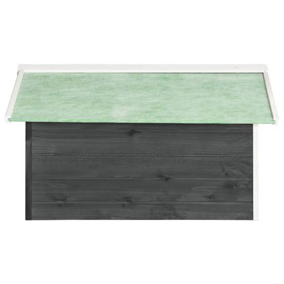 PANGIVO - Garage de tondeuse à gazon bois de sapin gris et blanc 72 x 87 x 50 cm - PANGIVO - Image 6