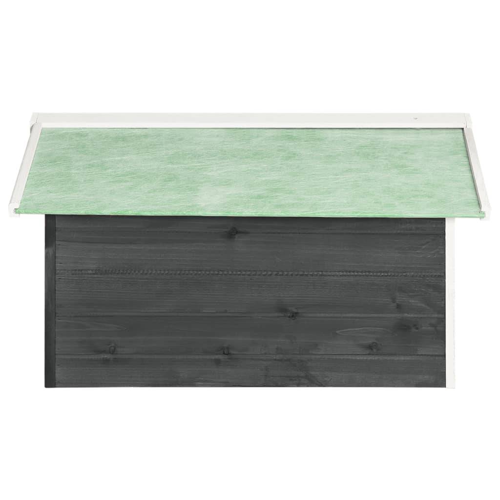 PANGIVO - Garage de tondeuse à gazon bois de sapin gris et blanc 72 x 87 x 50 cm - PANGIVO - Image 6