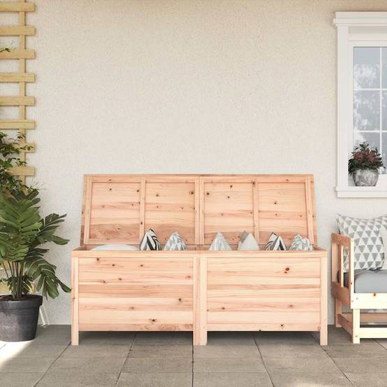 Coffre de jardin bois de sapin naturel 150 x 50 x 56.5 cm - PANGIVO - Image 1