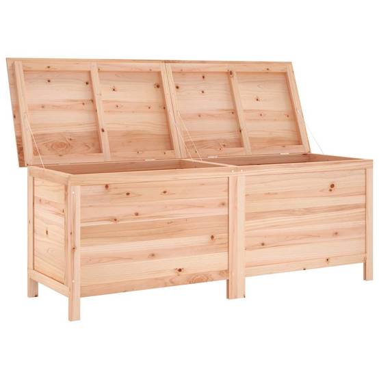 Coffre de jardin bois de sapin naturel 150 x 50 x 56.5 cm - PANGIVO - Image 3