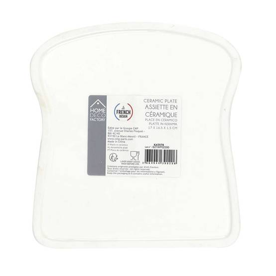 Assiette Humoristique Grafik-Werkstatt Assiette à Toast « Guten Morgen » En Porcelaine - Forme Toast Et Design Humoristique Assiette Originale Assiette Humoristique Grafik-Werkstatt Assiette à Toast « Guten Morgen » En Porcelaine - Forme Toast Et Design Humoristique Assiette Originale