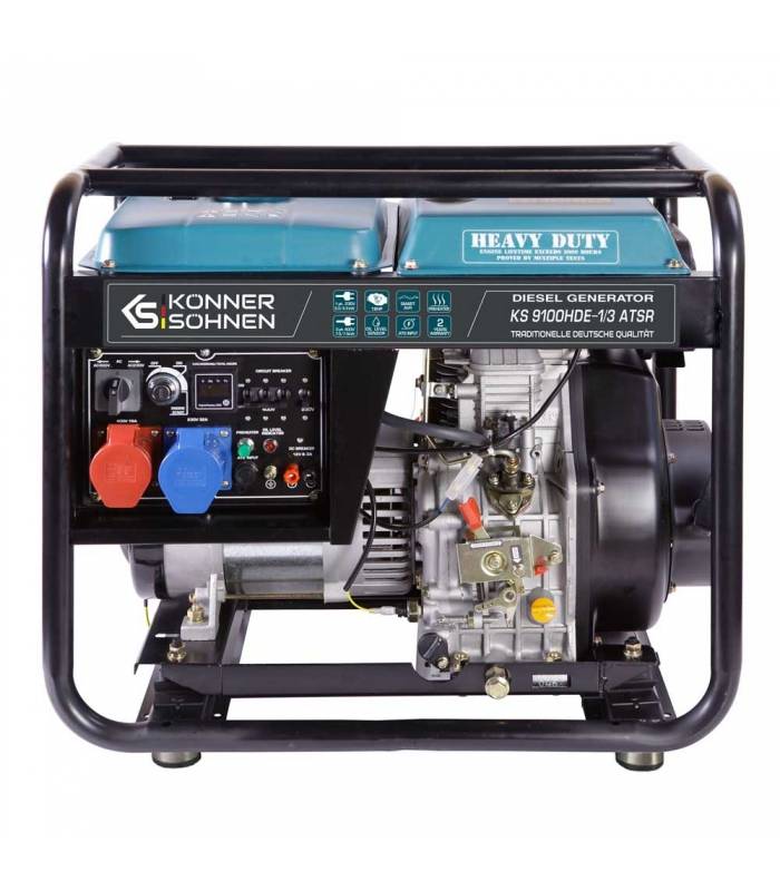 Générateur diesel Euro 5 boitier ATS intégré puissance 6500W "Könner & Söhnen" KS 9100HDE-1/3 ATSR - Image 1